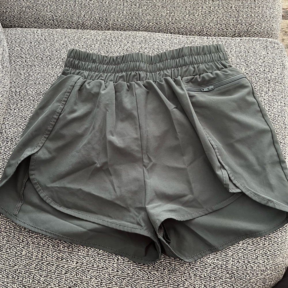 Small olive green athletic shorts